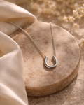 Svavi "Horsey" | Minimalist Everyday Horseshoe Pendant Necklace in Sterling Silver